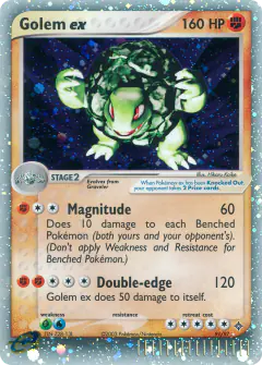 Golem ex Rare Holo EX card from Dragon