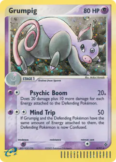 Grumpig Rare Holo card from Dragon