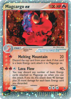 Magcargo ex Rare Holo EX card from Dragon