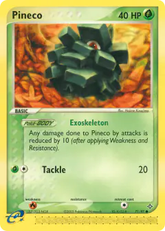 Pineco Common card from Dragon