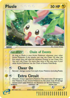 Plusle Rare Holo card from Dragon