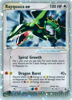 Rayquaza ex Rare Holo EX card from Dragon
