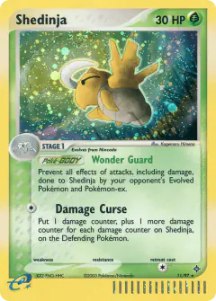 Shedinja Rare Holo card from Dragon