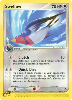 Swellow Uncommon card from Dragon