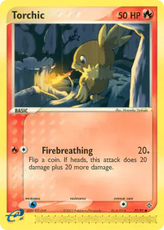 Torchic Common card from Dragon