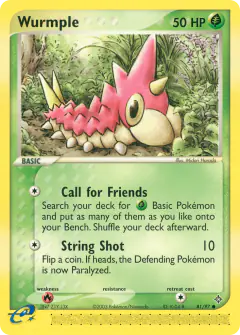 Wurmple Common card from Dragon