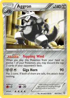 Aggron Rare Holo card from Dragons Exalted