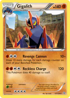 Gigalith Rare Holo card from Dragons Exalted