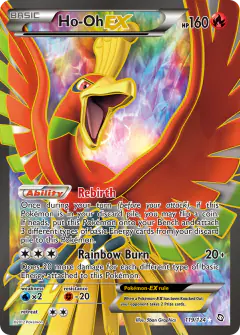 Ho-Oh-EX Rare Ultra card from Dragons Exalted