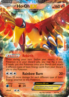 Ho-Oh-EX Rare Holo EX card from Dragons Exalted