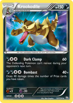 Krookodile Rare Secret card from Dragons Exalted