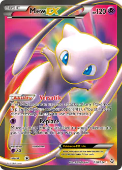 Mew-EX Rare Ultra card from Dragons Exalted