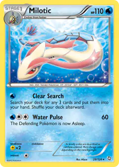 Milotic Rare Holo card from Dragons Exalted