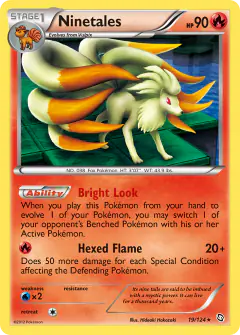 Ninetales Rare Holo card from Dragons Exalted