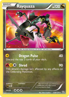 Rayquaza Rare Secret card from Dragons Exalted