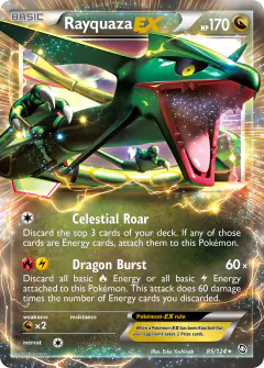 Rayquaza-EX Rare Holo EX card from Dragons Exalted