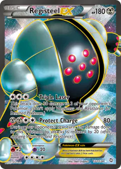 Registeel-EX Rare Ultra card from Dragons Exalted