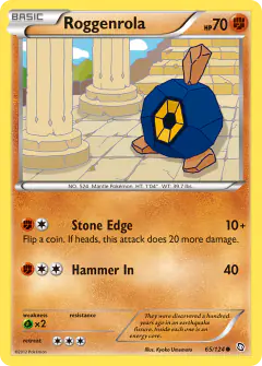 Roggenrola Common card from Dragons Exalted