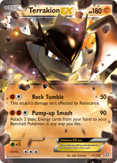 Terrakion-EX Rare Holo EX card from Dragons Exalted