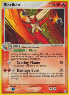 Blaziken Rare Holo card from Emerald