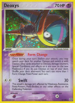 Deoxys Rare Holo card from Emerald