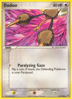 Doduo Common card from Emerald