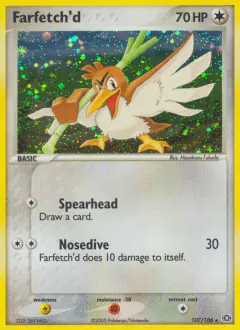 Farfetch'd Rare Secret card from Emerald