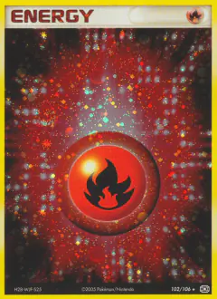 Fire Energy Rare Holo card from Emerald