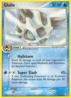 Glalie Rare card from Emerald