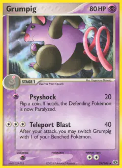 Grumpig Uncommon card from Emerald