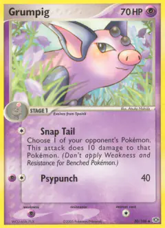 Grumpig Uncommon card from Emerald