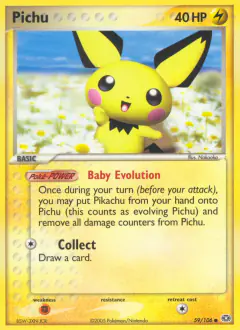 Pichu Common card from Emerald