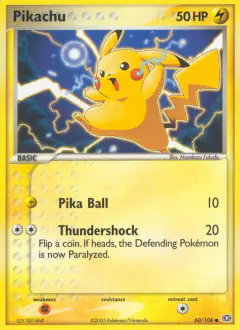Pikachu Common card from Emerald