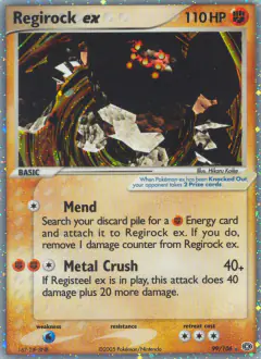 Regirock ex Rare Holo EX card from Emerald