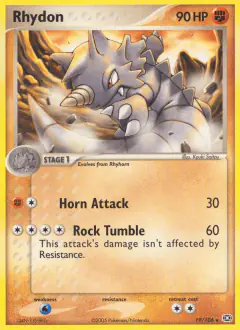 Rhydon Rare card from Emerald