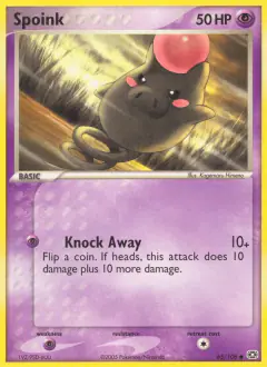 Spoink Common card from Emerald