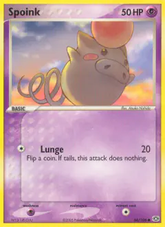 Spoink Common card from Emerald