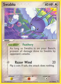 Swablu Common card from Emerald