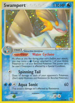Swampert Rare Holo card from Emerald