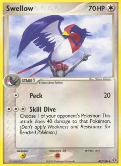 Swellow Uncommon card from Emerald