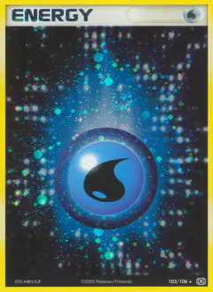 Water Energy Rare Holo card from Emerald