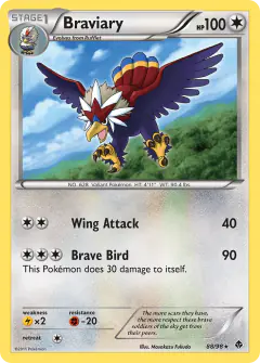 Braviary Rare Holo card from Emerging Powers