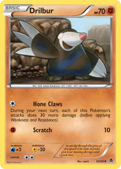 Drilbur Uncommon card from Emerging Powers