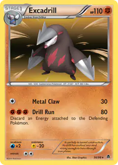 Excadrill Rare Holo card from Emerging Powers