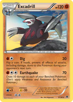 Excadrill Rare card from Emerging Powers