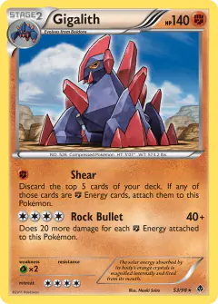 Gigalith Rare card from Emerging Powers