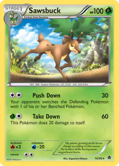 Sawsbuck Rare card from Emerging Powers