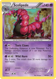 Scolipede Rare card from Emerging Powers