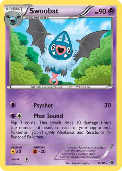 Swoobat Rare card from Emerging Powers
