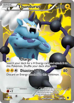 Thundurus Rare Ultra card from Emerging Powers